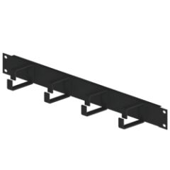 Gestionnaire de câble horizontal avec 4 anneaux 1U